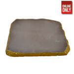 SQUARE LIGHT PINK MARBLE GOLD COASTER | COAST-SQLPNKMG - Image 2