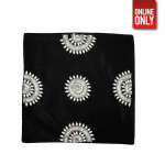HANDMADE INDIAN BLACK PILLOW CASE | PC-BLCKWHFLOW
