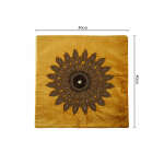 HANDMADE INDIAN YELLOW GOLD FLOWER PILLOW CASE | PC-YGOFLOW - Image 4