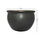 PLANT POTTERY ROUND GRAY | POTGL11-201121 - Image 3
