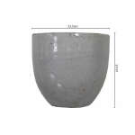 PLANT POTTERY OVAL WHITE | POTGL21-301121 - Image 4