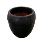 PLANT OVAL POTTERY GRAY | POTGLAZUUR11-20 - Image 3
