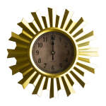 DECOR WALL CLOCK WITH MIRRORS GOLD | PRIMO-C521165 - Image 6