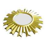DECOR WALL CLOCK WITH MIRRORS GOLD | PRIMO-C521165 - Image 9