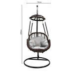 SINGLE SWING BROWN WITH GRAY CUSHION | WF-SBR1 - Image 5