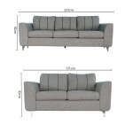 CARACAS 2+3 SEATER SOFA SET GREY | 0081482+83 - Image 7