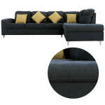 GREY BURGOS SOFA 3 SEATER + LOUNGER | 0084146+47