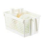 WHITE PLASTIC STORAGE BASKET Q21-1 | 8541343 - Image 3