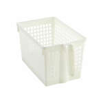 WHITE PLASTIC STORAGE BASKET Q21-1 | 8541343