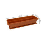 RECTANGULAR FLOWER POT BROWN | WNY-1164 - Image 6