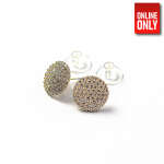 GOLD ROUND STUD EARRING | 368757G