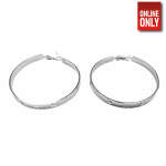 SILVER ROUND EXTRA LARGE CARTIER EARRING | 399442-S
