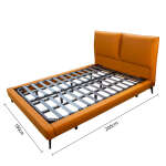 EURO DESIGN ORANGE BED WITH HEADBOARD KING OR QUEEN | VARIETY - Image 2