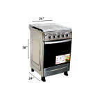 PREMIER GAS STOVE 24" 4 BURNERS WITH OVEN SS | EF-5857GH(SS) - Image 3