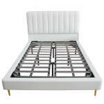 WHITE BED WITH HEADBOARD | YL-01QUEEN