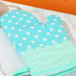 POLKA DOT OVEN GLOVE (GREY/GREEN) | 308822 - Image 3