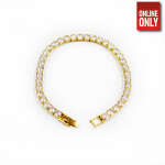 GOLD SMALL TENNIS DIAMONDS BRACELET | 390414-1