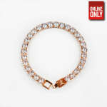 ROSE GOLD LARGE TENNIS DIAMONDS BRACELET | 390414-2