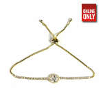 GOLD WITH OVAL STONE DIAMONDS BRACELET | 403140
