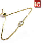 GOLD WITH OVAL STONE DIAMONDS BRACELET | 403140 - Image 2