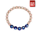 EVIL EYE CHARM PINK BEADS BRACELET | 419405P