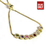 GOLD MUTLI COLORED STONES DIAMONDS BRACELET | 422305G