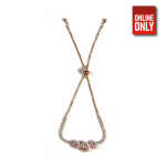 ROSE GOLD THREE ROUND PINK DIAMONDS BRACELET | 422313 - Image 2