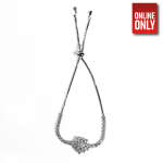 SILVER BIG FLOWER DIAMONDS BRACELET | 422314S