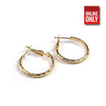 GOLD ROUND SMALL DIAMOND CUT SLEEPER EARRING | 422326-5