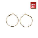GOLD ROUND MEDIUM SIMPLE THIN EARRING | 422326-8