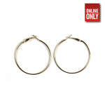 GOLD ROUND LARGE SIMPLE THIN EARRING | 422328-9 - Image 2