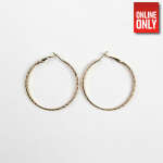 GOLD ROUND LARGE TWISTED SLEEPER EARRING | 422329-7