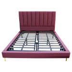 KING/QUEEN SIZE BED WITH HEADBOARD (DUSTY PINK) | VARIETY - Image 6