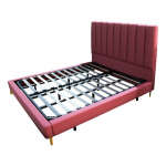 KING/QUEEN SIZE BED WITH HEADBOARD (DUSTY PINK) | VARIETY - Image 5