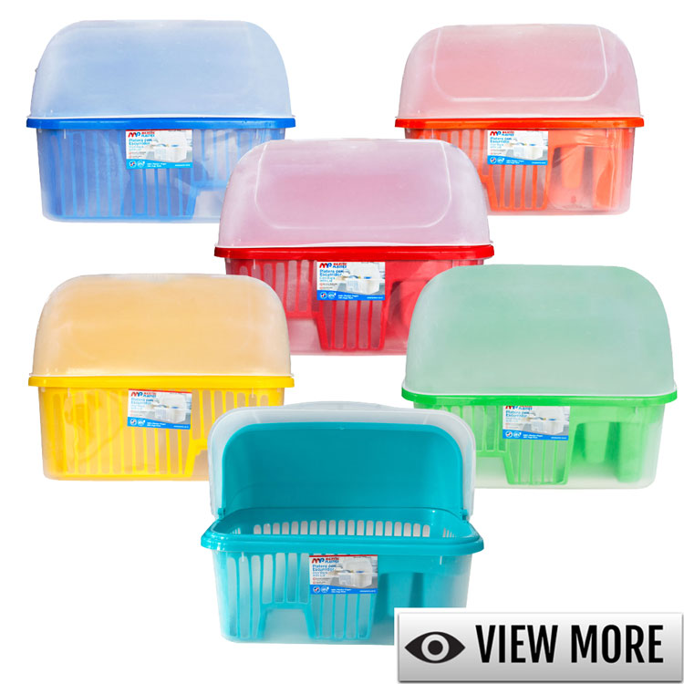 ESCJ-ORANGE(7) MAJESTIC DISH RACK WITH BASE & COVER | VARIETY - Image 1