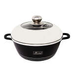 LOTUS ALUMINIUM POT WITH GLASS LID 24CM | P112402