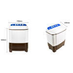 LG 4KG SEMI-AUTOMATIC GREY/GREEN TOP LOAD WASHING MACHINE | WP-701N - Image 9