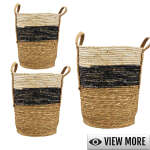 NATURAL ROUND SEAGRASS BASKET | VARIETY
