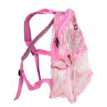 CLEAR 17" PLASTIC BACKPACK | 5036PINK - Image 2
